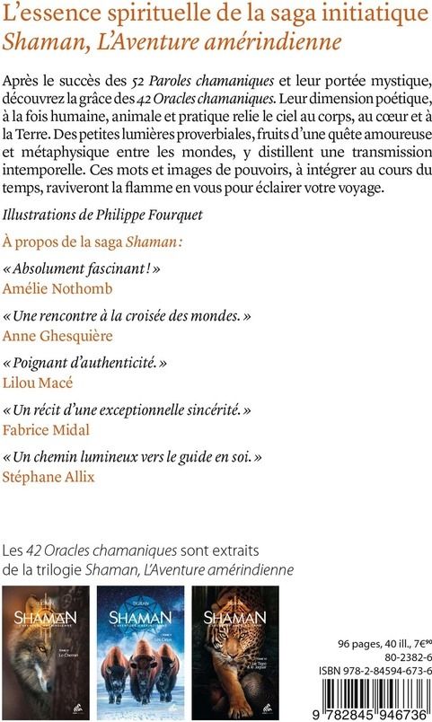 Quatrième de couverture de « 42 oracles chamaniques »
