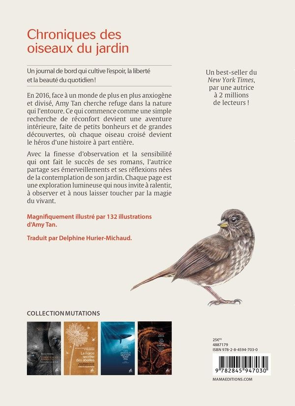 Quatrième de couverture de « Chroniques des oiseaux du jardin »