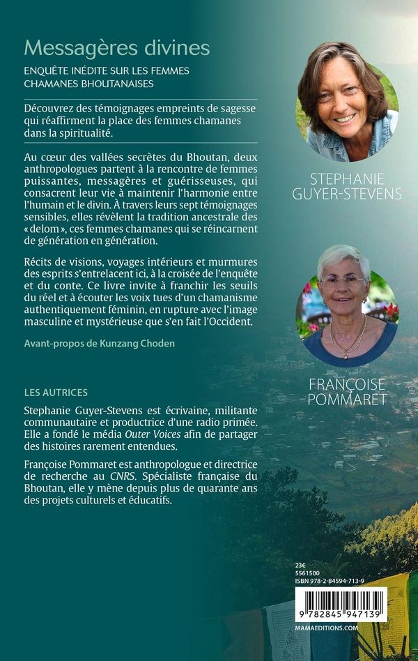 Quatrième de couverture de « Messagères divines : enquête inédite sur les femmes chamanes bhoutanaises »