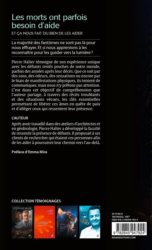 Quatrième de couverture de « Les morts ont parfois besoin d'aide et ça nous fait du bien de les aider »