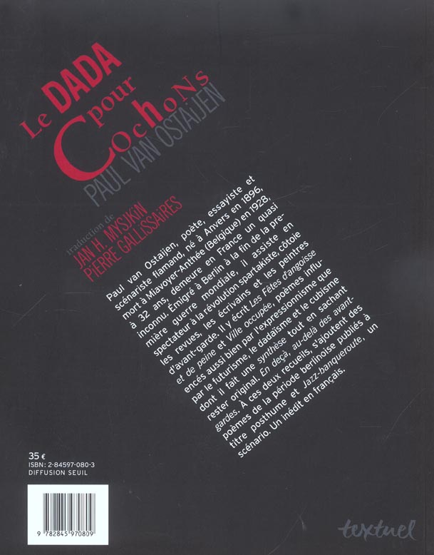 Quatrième de couverture de « LE DADA POUR COCHONS »