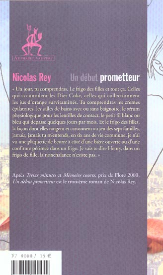 Quatrième de couverture de « UN DEBUT PROMETTEUR »