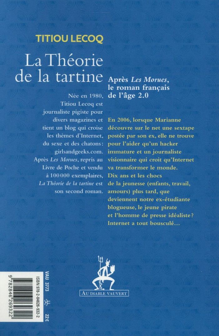 Quatrième de couverture de « La théorie de la tartine »