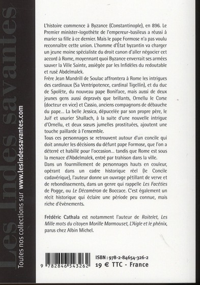 Quatrième de couverture de « LE SYNODE DU CADAVRE »