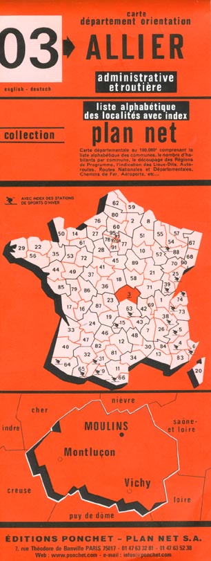 Couverture du livre « *ALLIER*** » de Xxx, librairie Les Contes Infusés à Corte