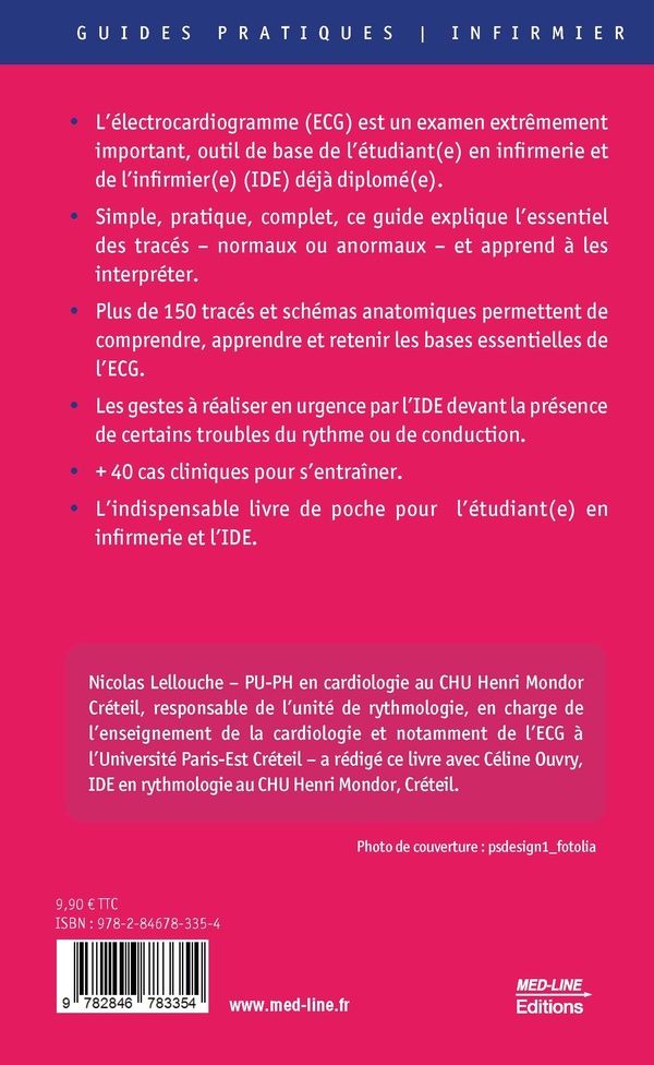 Quatrième de couverture de « L'ECG infirmier(e) »