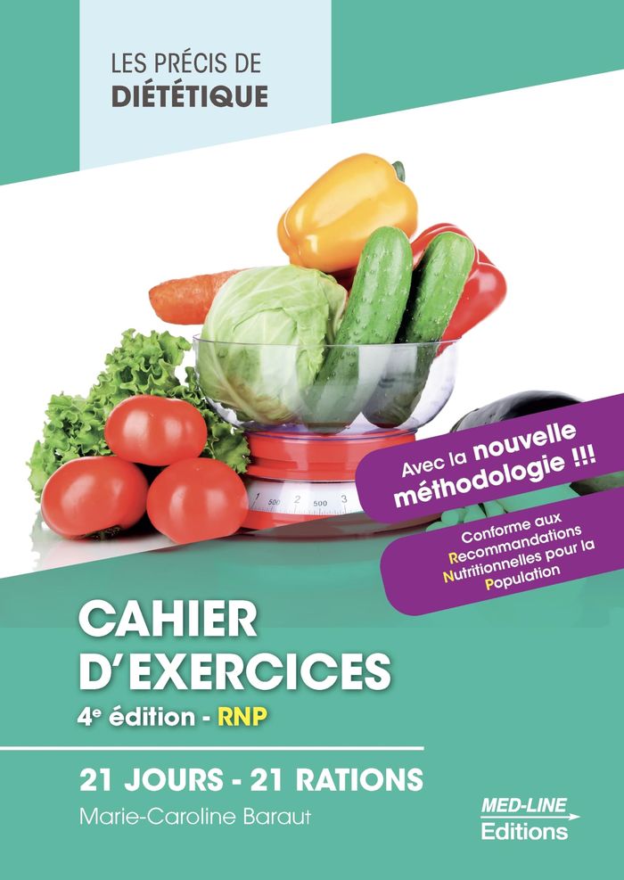 Couverture du livre « Cahier d'exercices : 21 jours, 21 rations » de Marie-Caroline Baraut, librairie Les Contes Infusés à Corte