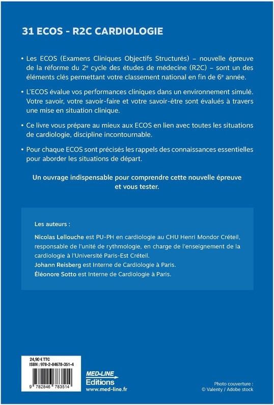 Quatrième de couverture de « 31 ECOS-R2C cardiologie »