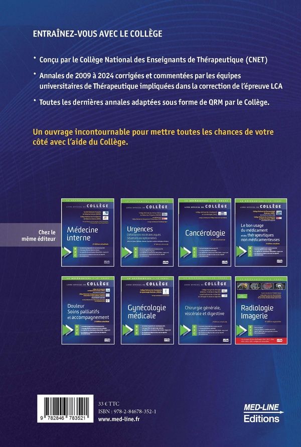 Quatrième de couverture de « Lecture critique d'un article médical : 16 années d'annales en QRM de 2009 à 2024 »