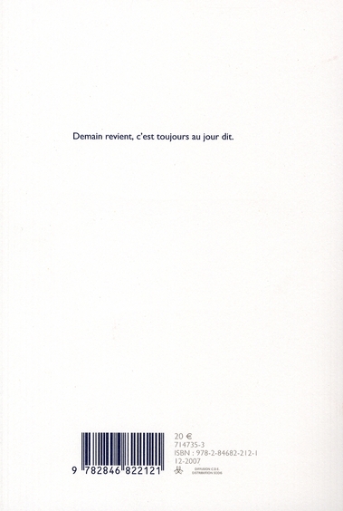 Quatrième de couverture de « AUJOURD'HUI DEMAIN - TENTATIVES DISPARATISTES »