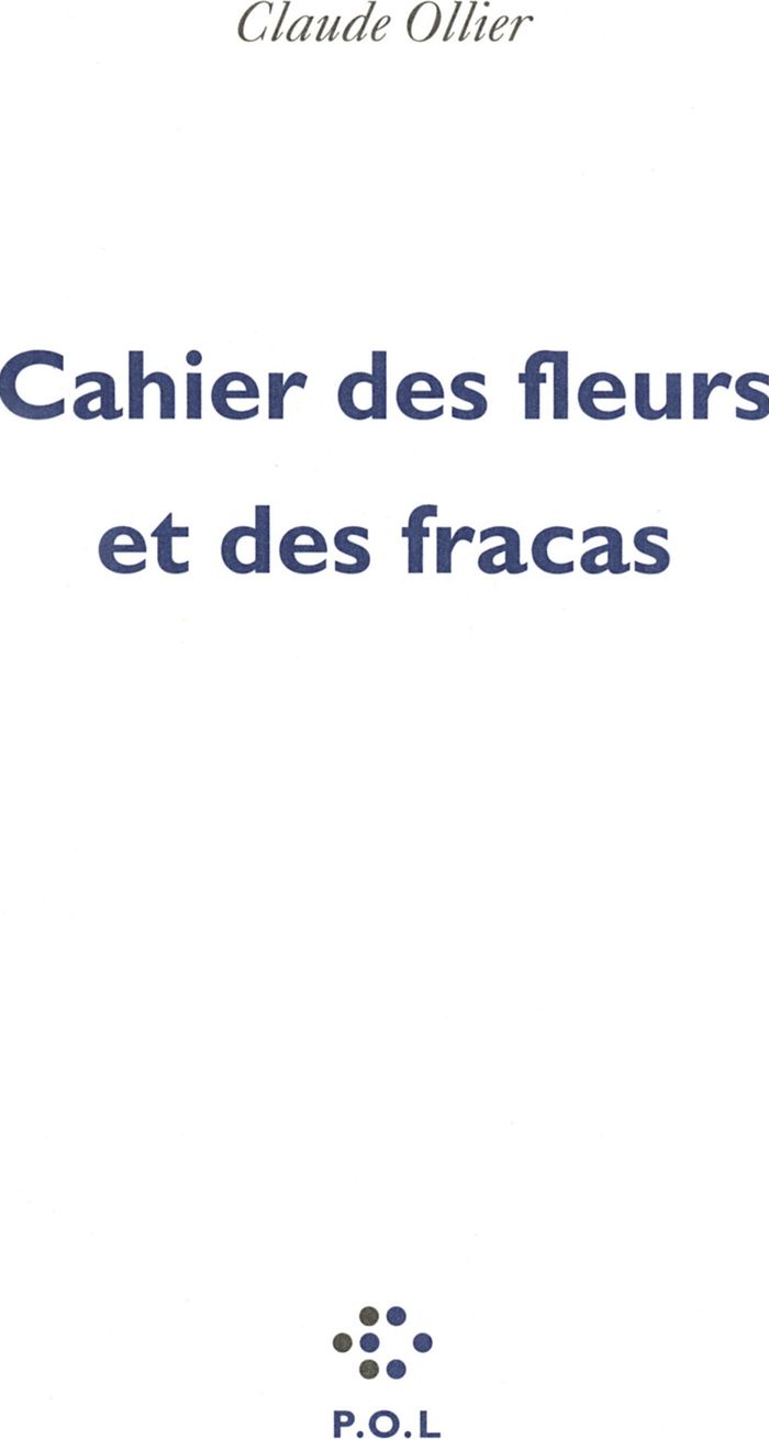 Couverture du livre « CAHIER DES FLEURS ET DES FRACAS », librairie Les Contes Infusés à Corte