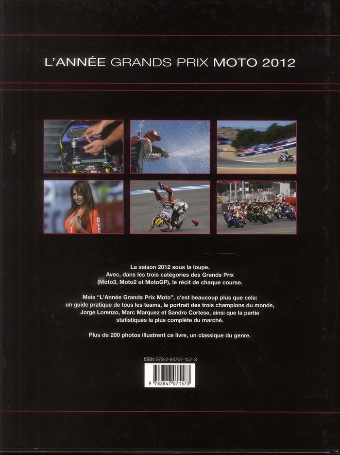 Quatrième de couverture de « ANNEE GRANDS PRIX MOTO 2012-2013 »