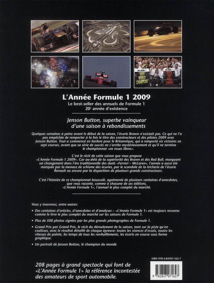 Quatrième de couverture de « ANNEE FORMULE 1 2009-2010 »