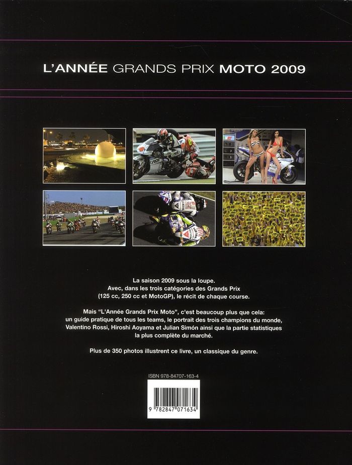 Quatrième de couverture de « ANNEE GRANDS PRIX MOTO 2009-2010 »