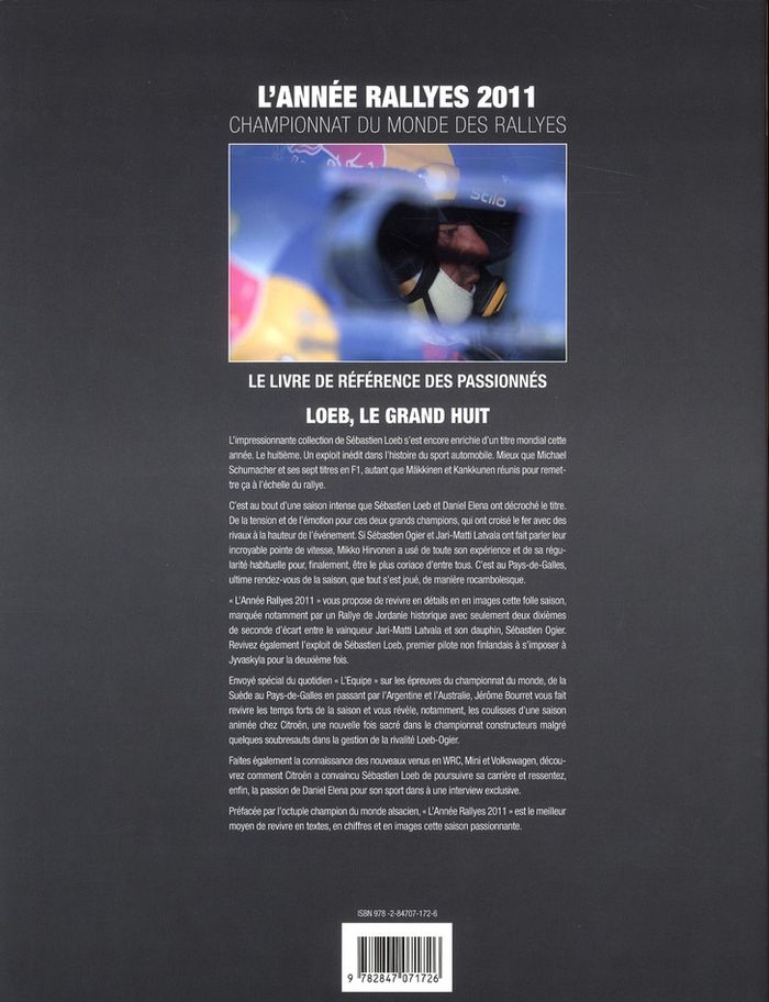 Quatrième de couverture de « ANNEE RALLYES 2011-2012 »