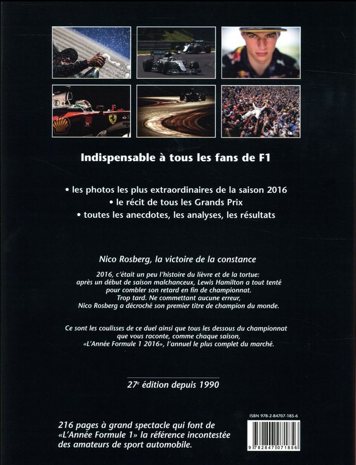 Quatrième de couverture de « ANNEE FORMULE 1 2016-17 (L') »