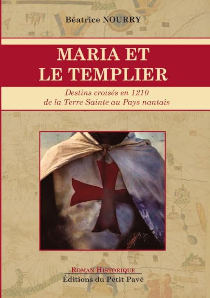 Couverture du livre « MARIA ET LE TEMPLIER » de Beatrice Nourry, librairie Les Contes Infusés à Corte