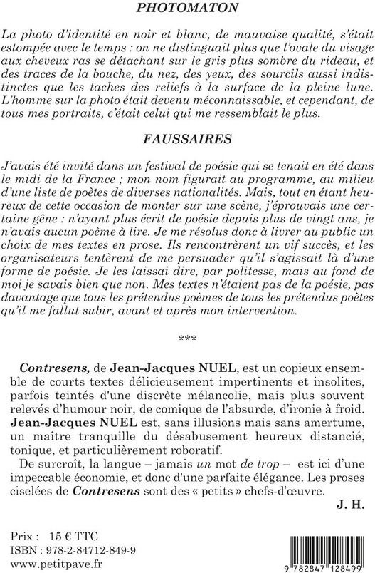 Quatrième de couverture de « Contresens : 180 courts métrages »