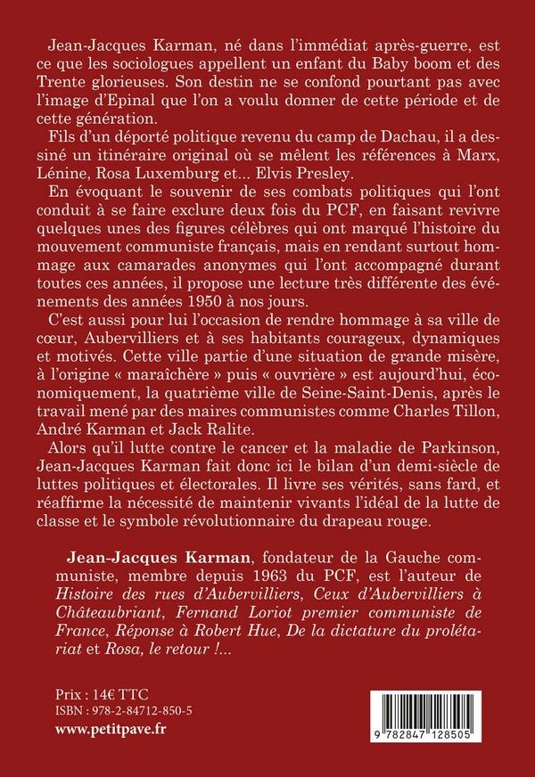 Quatrième de couverture de « JJFK - ITINERAIRE D'UN "BABY BOOMER" DONT LE PERE EST REVENU DE DACHAU. »