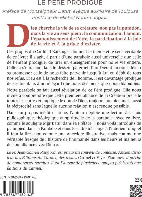 Quatrième de couverture de « Le Père prodigue : Dieu toujours fidèle »