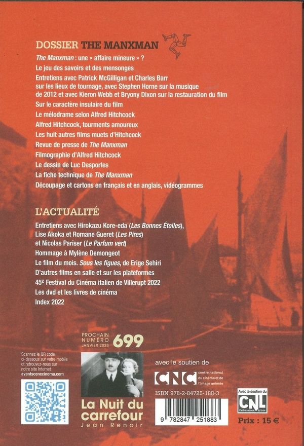 Quatrième de couverture de « L'AVANT-SCENE CINEMA N  698 : THE MANXMAN - DECEMBRE 2022 »