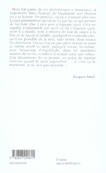 Quatrième de couverture de « Conférence sur Marx »
