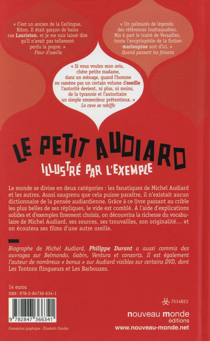 Quatrième de couverture de « LE PETIT AUDIARD ILLUSTRE PAR L'EXEMPLE »