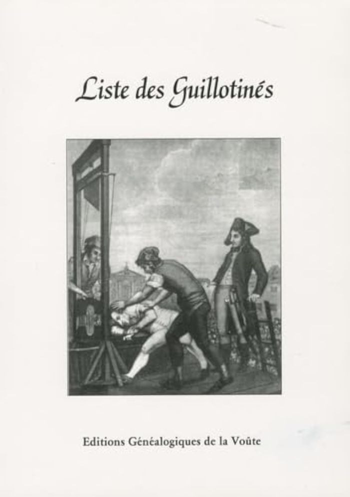 Couverture du livre « LISTE DES GUILLOTINES », librairie Les Contes Infusés à Corte