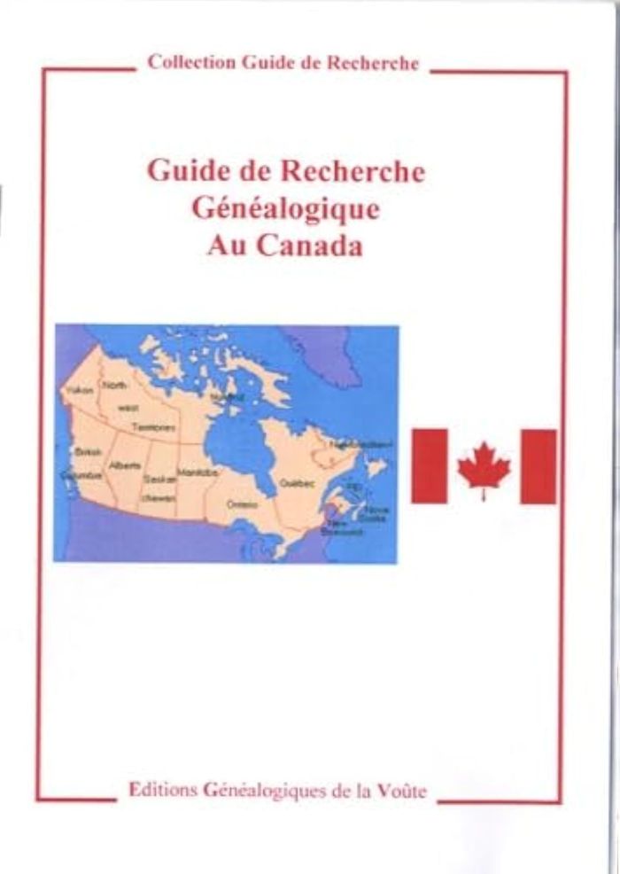 Couverture du livre « GUIDE DE RECHERCHE GENEALOGIQUE AU CANADA » de Jean Delorme, librairie Les Contes Infusés à Corte
