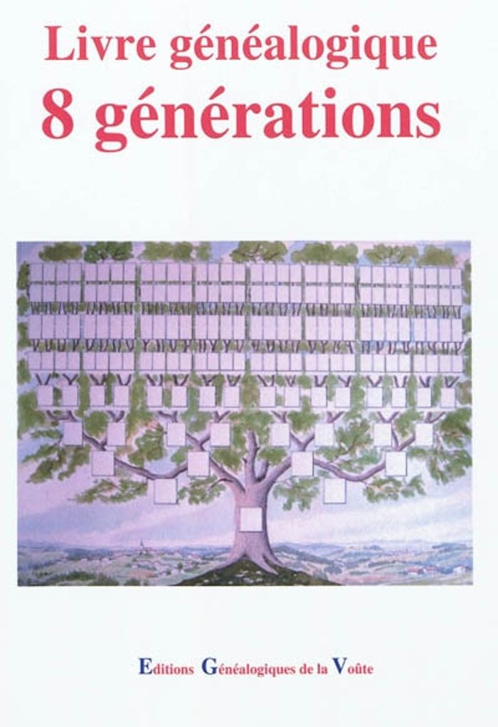 Couverture du livre « LIVRE GENEALOGIQUE 8 GENERATIONS » de Jean Delorme, librairie Les Contes Infusés à Corte