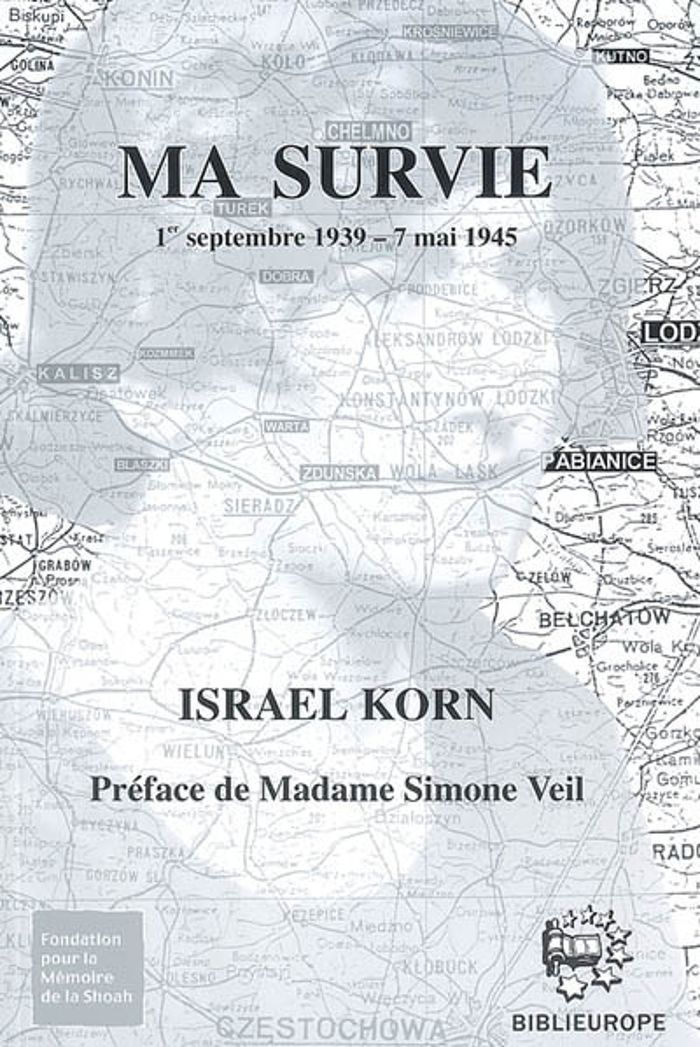 Couverture du livre « MA SURVIE » de Israel Korn, librairie Les Contes Infusés à Corte