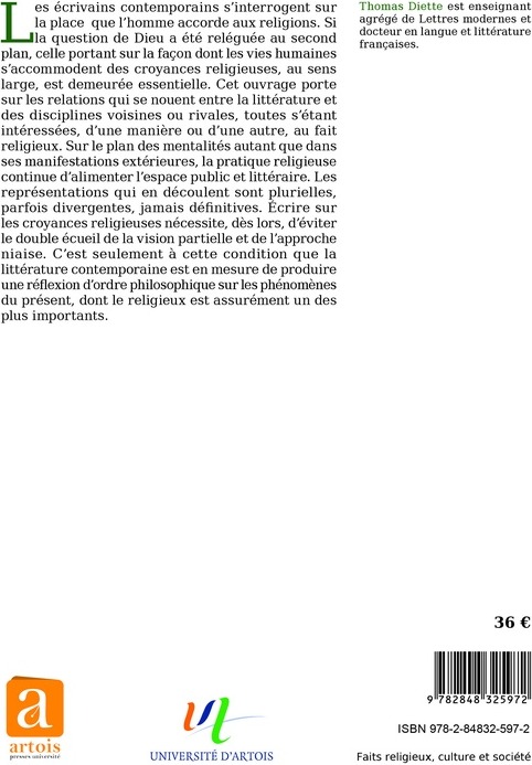 Quatrième de couverture de « Les croyances religieuses dans la culture contemporaine »
