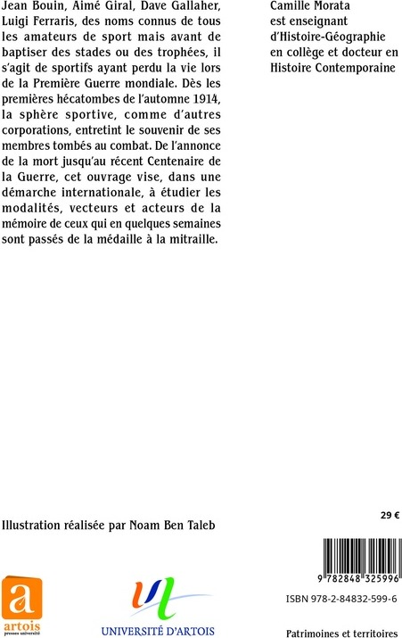 Quatrième de couverture de « De la médaille à la mitraille : commémorer les sportifs tombés au champ d'honneur de la Première guerre mondiale »