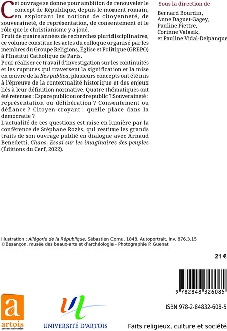 Quatrième de couverture de « Res publica : généalogie et défis contemporains »