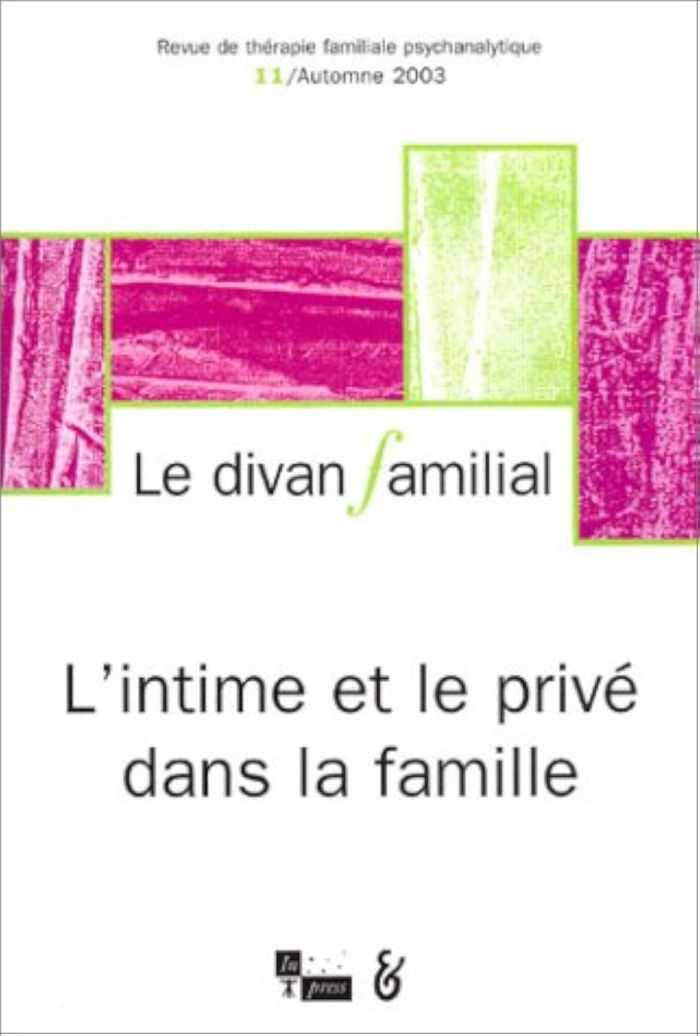 Couverture du livre « L'INTIME ET LE PRIVE DANS LA FAMILLE (L') » de Xxx, librairie Les Contes Infusés à Corte