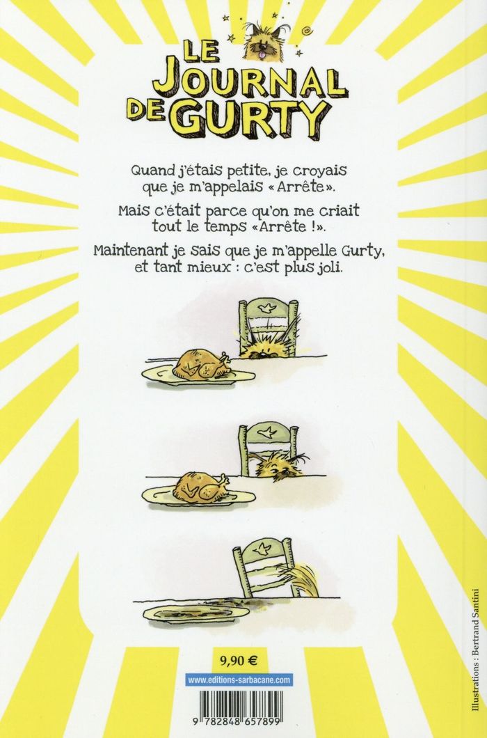 Quatrième de couverture de « LE JOURNAL DE GURTY - T01 - VACANCES EN PROVENCE »