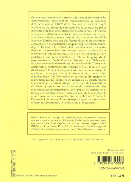 Quatrième de couverture de « METHODE »