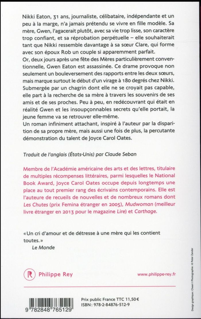 Quatrième de couverture de « Mère disparue : roman »