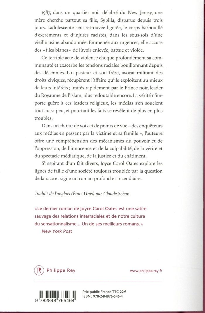 Quatrième de couverture de « Sacrifice : roman »