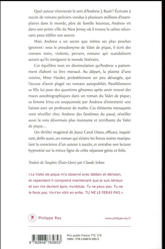Quatrième de couverture de « Valet de pique : roman »