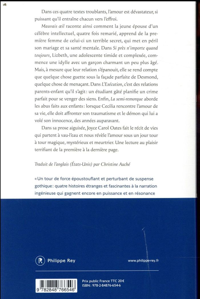 Quatrième de couverture de « Amours mortelles : quatre histoires où l'amour tourne mal »