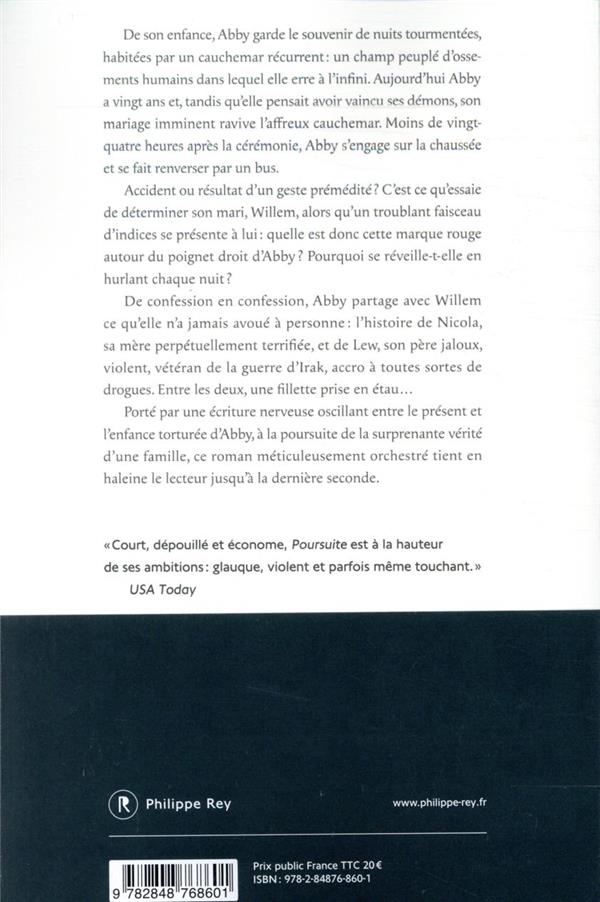 Quatrième de couverture de « Poursuite : roman »