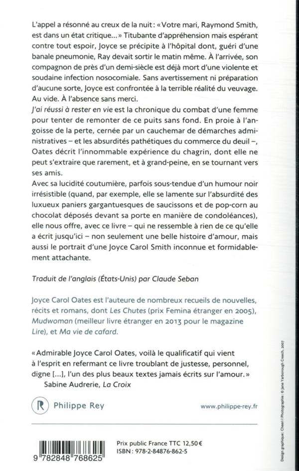 Quatrième de couverture de « J'ai réussi à rester en vie : récit »