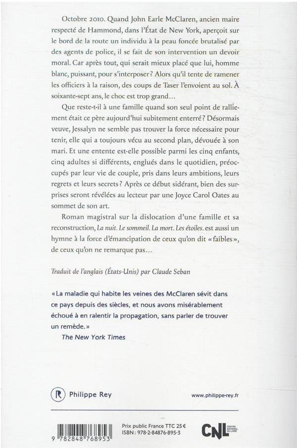 Quatrième de couverture de « La nuit, le sommeil, la mort, les étoiles : roman »