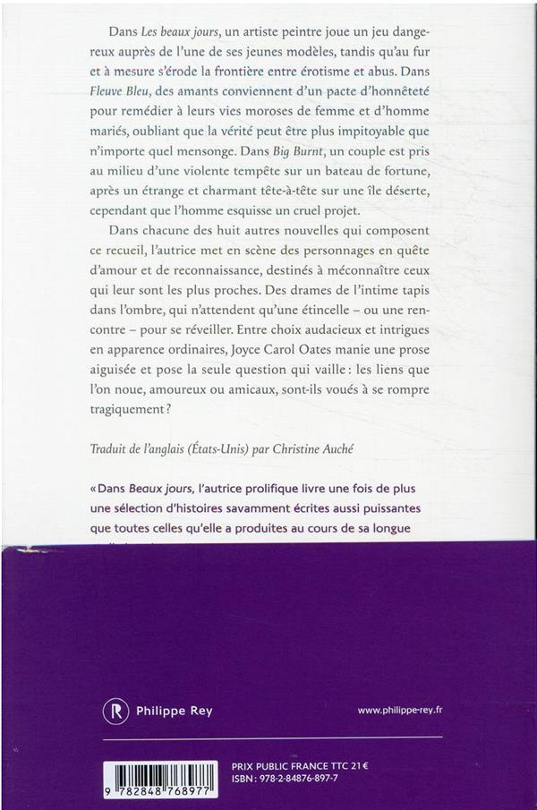 Quatrième de couverture de « Beaux jours : nouvelles »