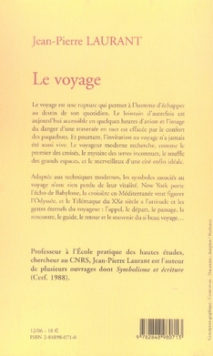 Quatrième de couverture de « VOYAGE »