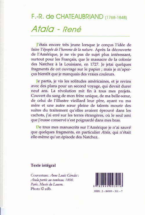 Quatrième de couverture de « ATALE. RENE. »