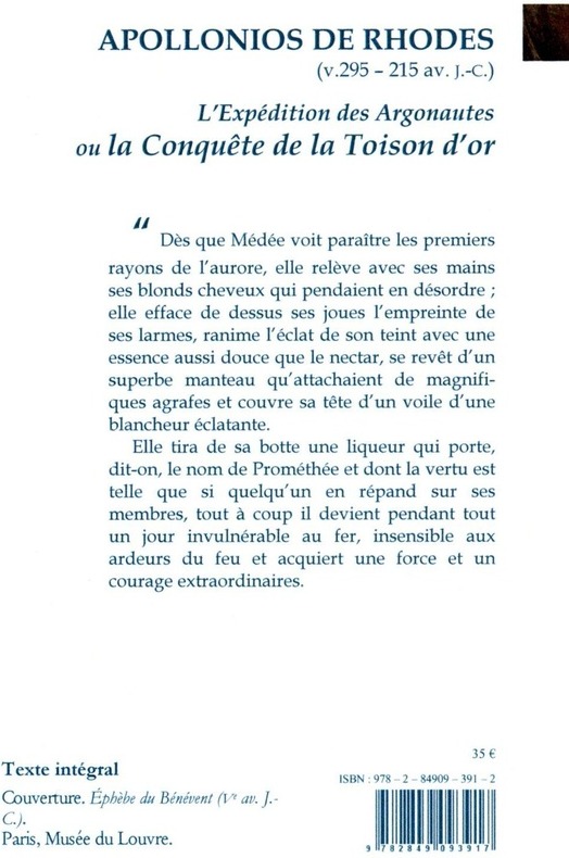 Quatrième de couverture de « LA CONQUETE DE LA TOISON D'OR »