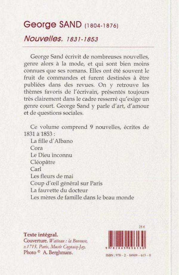 Quatrième de couverture de « Nouvelles : 1831-1853 »
