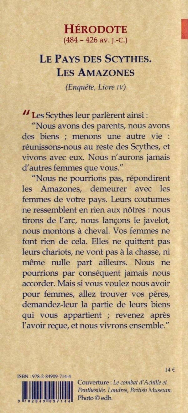 Quatrième de couverture de « LES SCYTHES. LES AMAZONES. (ENQUETE, LIVRE 4) »